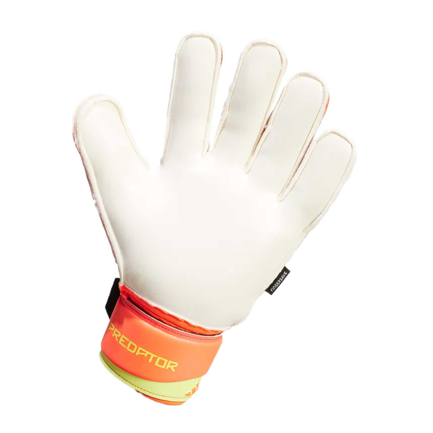 adidas Men's Predator Match Fingersave Goalkeeper Gloves Black/Orange/White Left