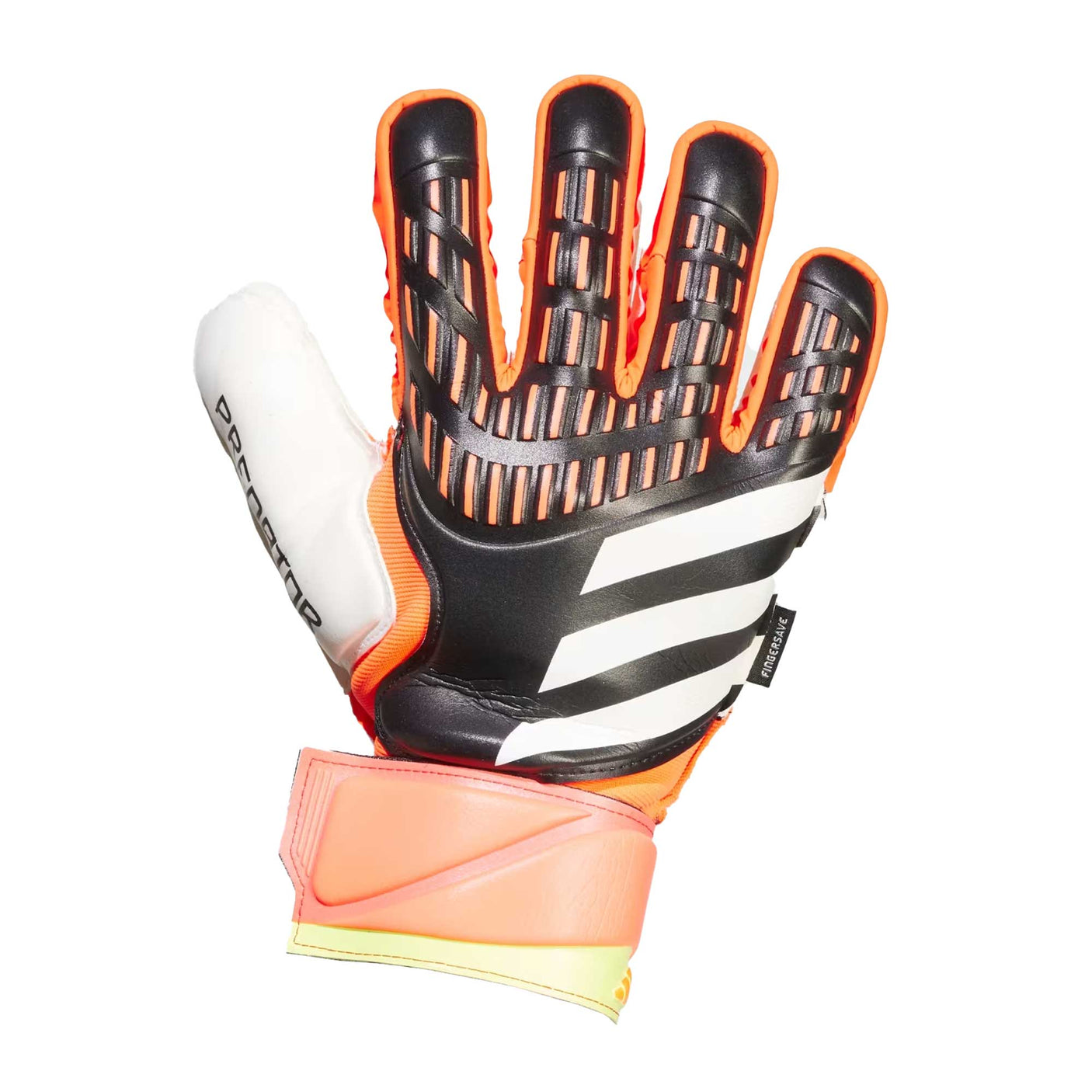 adidas Men's Predator Match Fingersave Goalkeeper Gloves Black/Orange/White Right