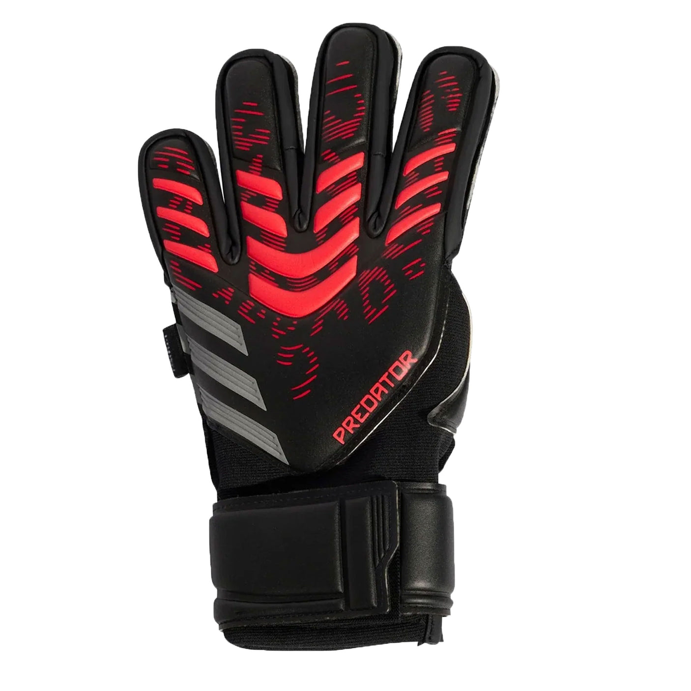 adidas Men's Predator Match Fingersave Goalkeeper Gloves Black/Red Front