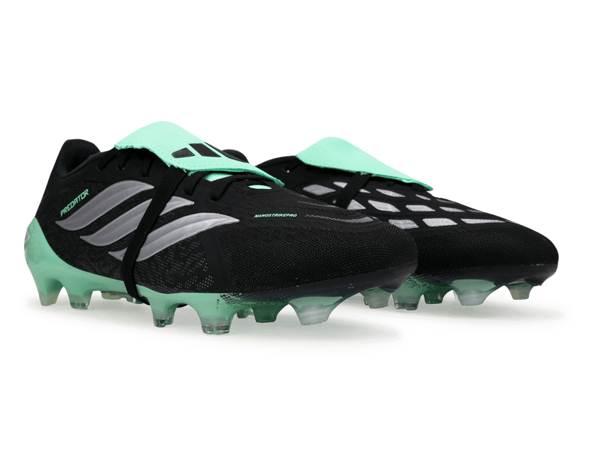 adidas Men's Predator Pro Fold-Over Tongue FG Black/Mint Pair