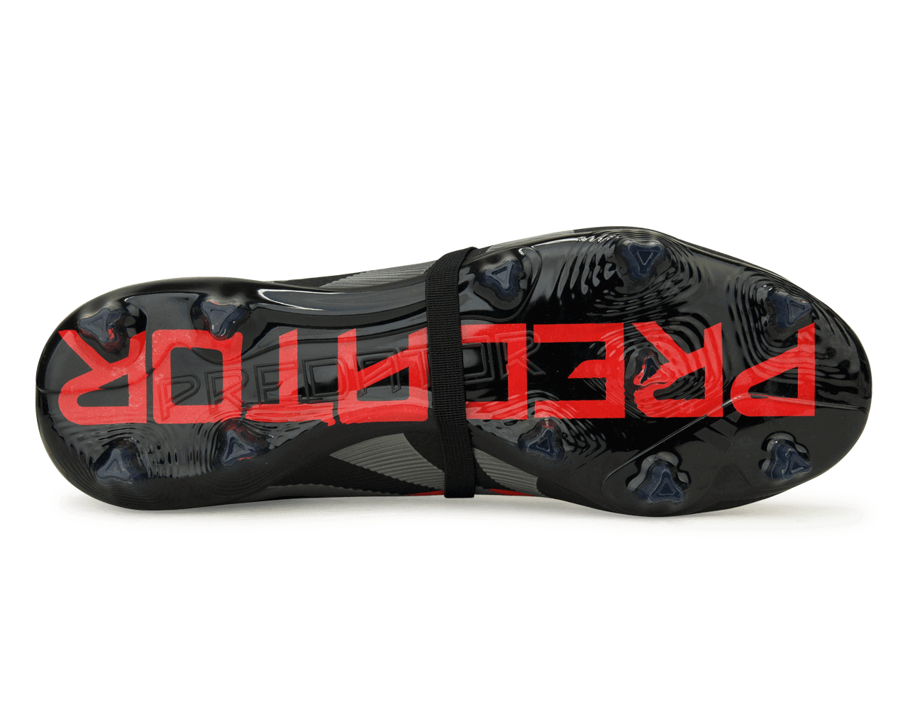 adidas Men's Predator Pro Foldover Tongue FG Black/Metallic/Red Sole