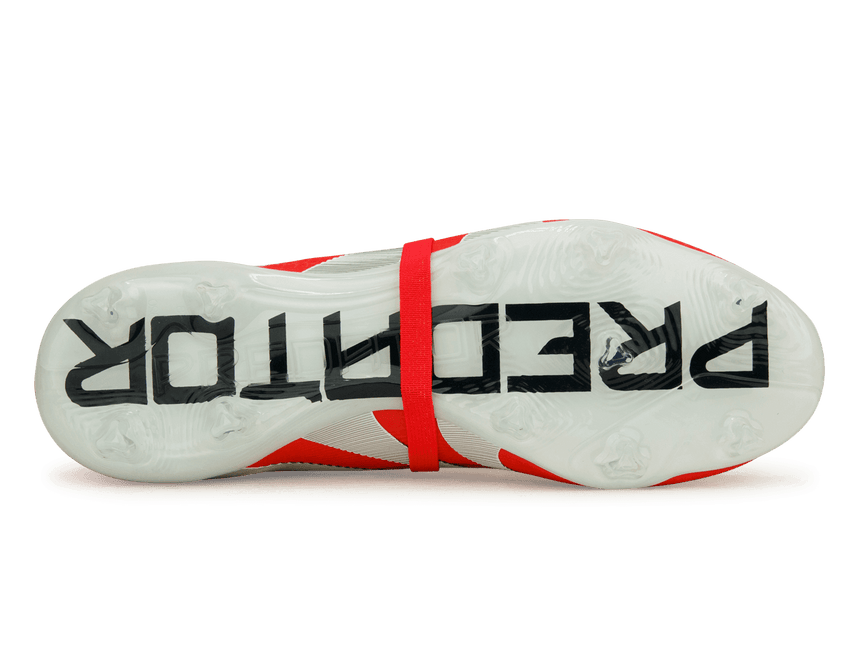 adidas Men's Predator Pro Foldover Tongue FG Red/White/Black Sole