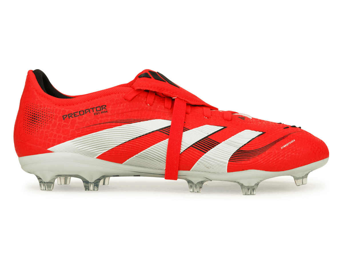 adidas Men's Predator Pro Fold-Over Tongue FG Red/White/Black adidas Men's Predator Pro Fold-Over Tongue FG Red/White/Black