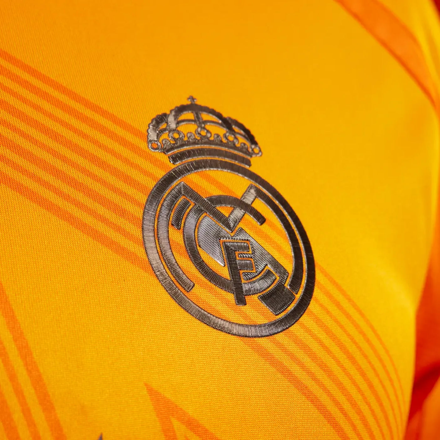 adidas Men's Real Madrid 2024/25 Authentic Away Jersey Orange/Black Crest