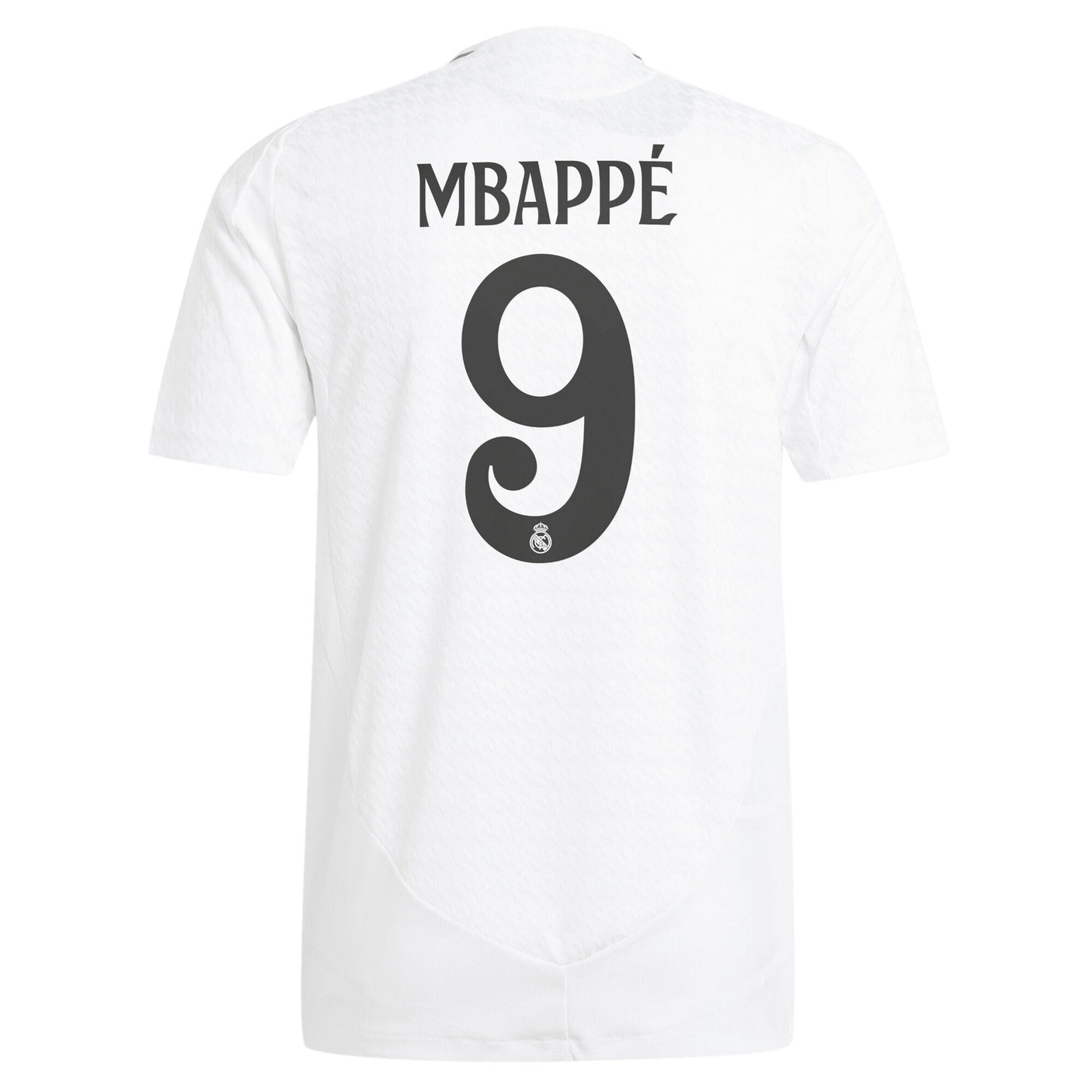 adidas Men's Real Madrid 2024/25 Authentic Home Jersey w/Mbappe #9 Printing Back