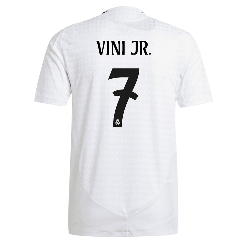 adidas Men's Real Madrid 2024/25 Authentic Home Jersey w/ Vini Jr #7 Printing Back