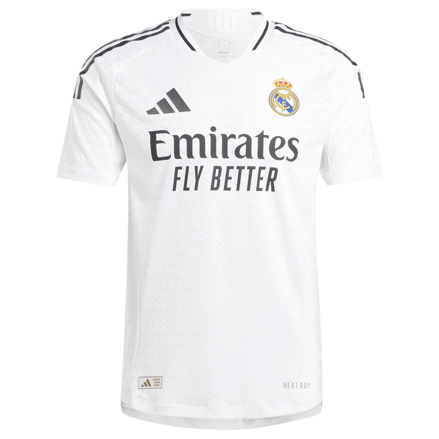 adidas Men's Real Madrid 2024/25 Authentic Home Jersey w/ Vini Jr #7 Printing Front