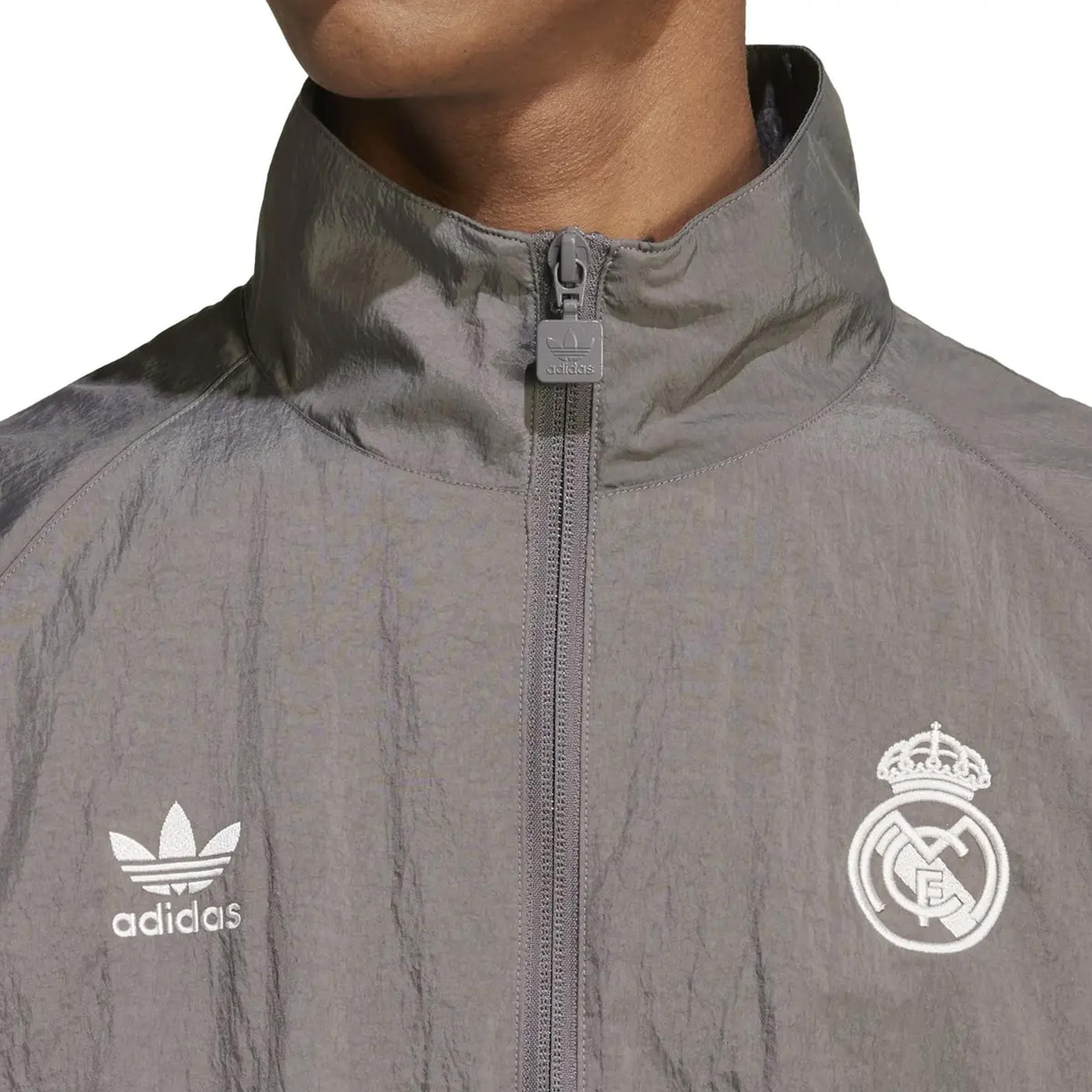 adidas Men's Real Madrid Originals 2024/25 Track Top Charcoal/Grey Crest