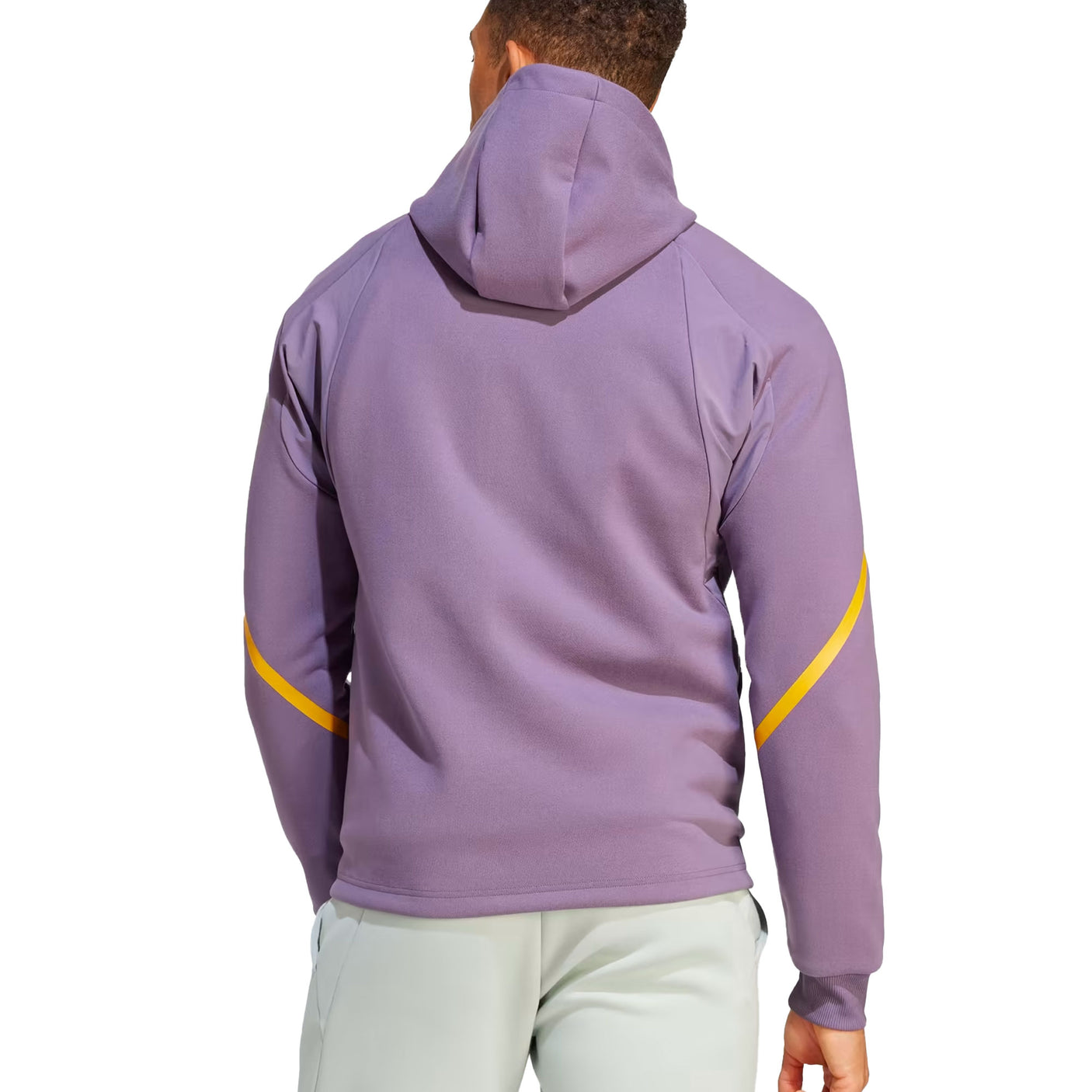 adidas Men's Real Madrid Designed For GameDay 2023/24 Full-Zip Hoodie Shadow Violet Back
