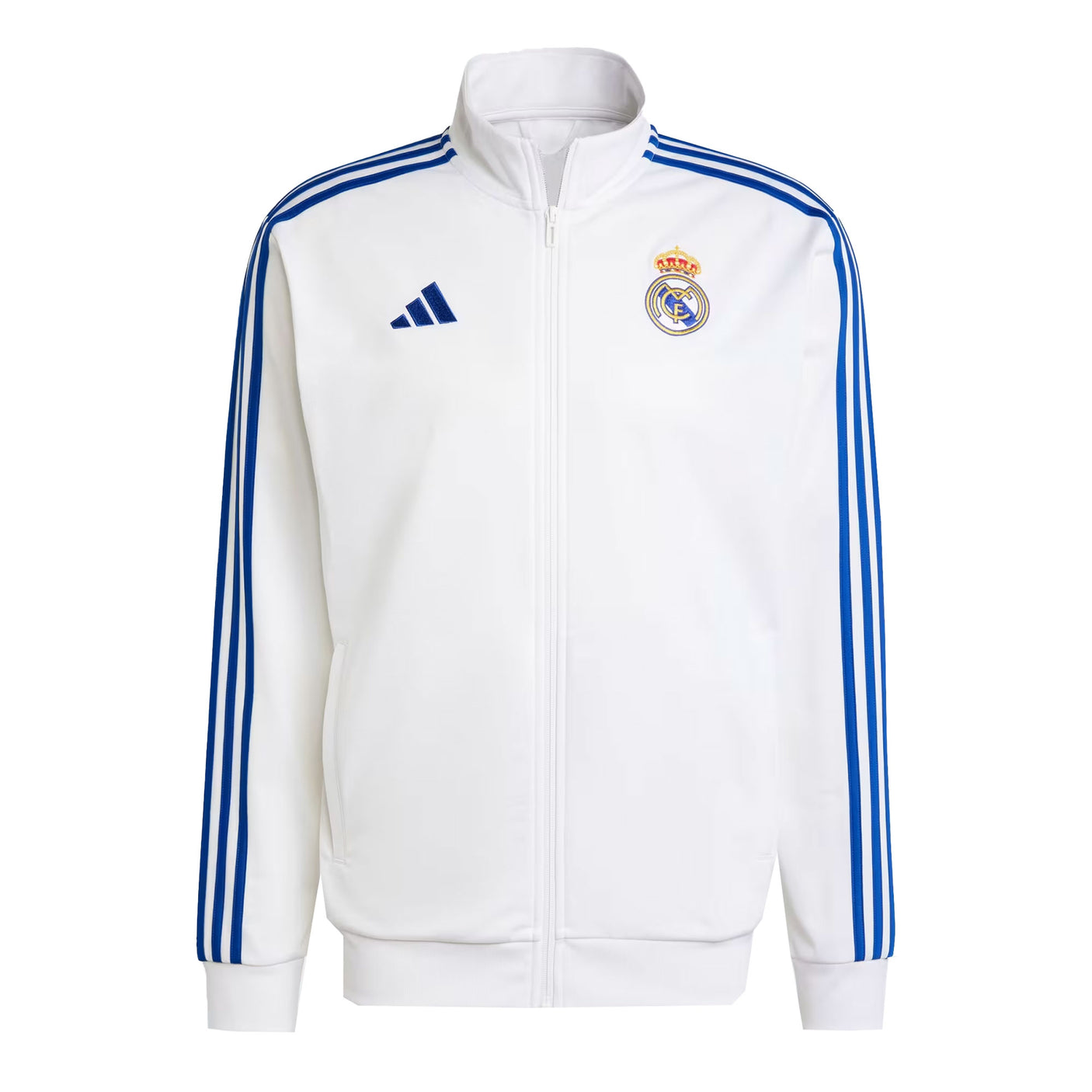 adidas Men's Real Madrid DNA Track Jacket White/Blue Front