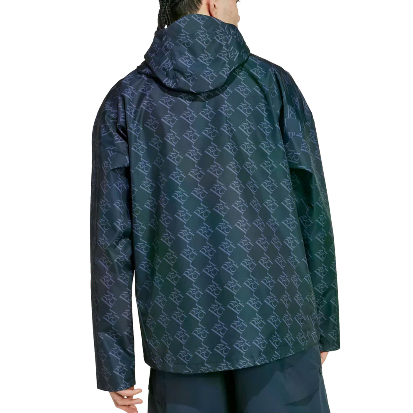 adidas Men's Real Madrid Seasonal 2024/25 Half-Zip Windbreaker Jacket Navy Back