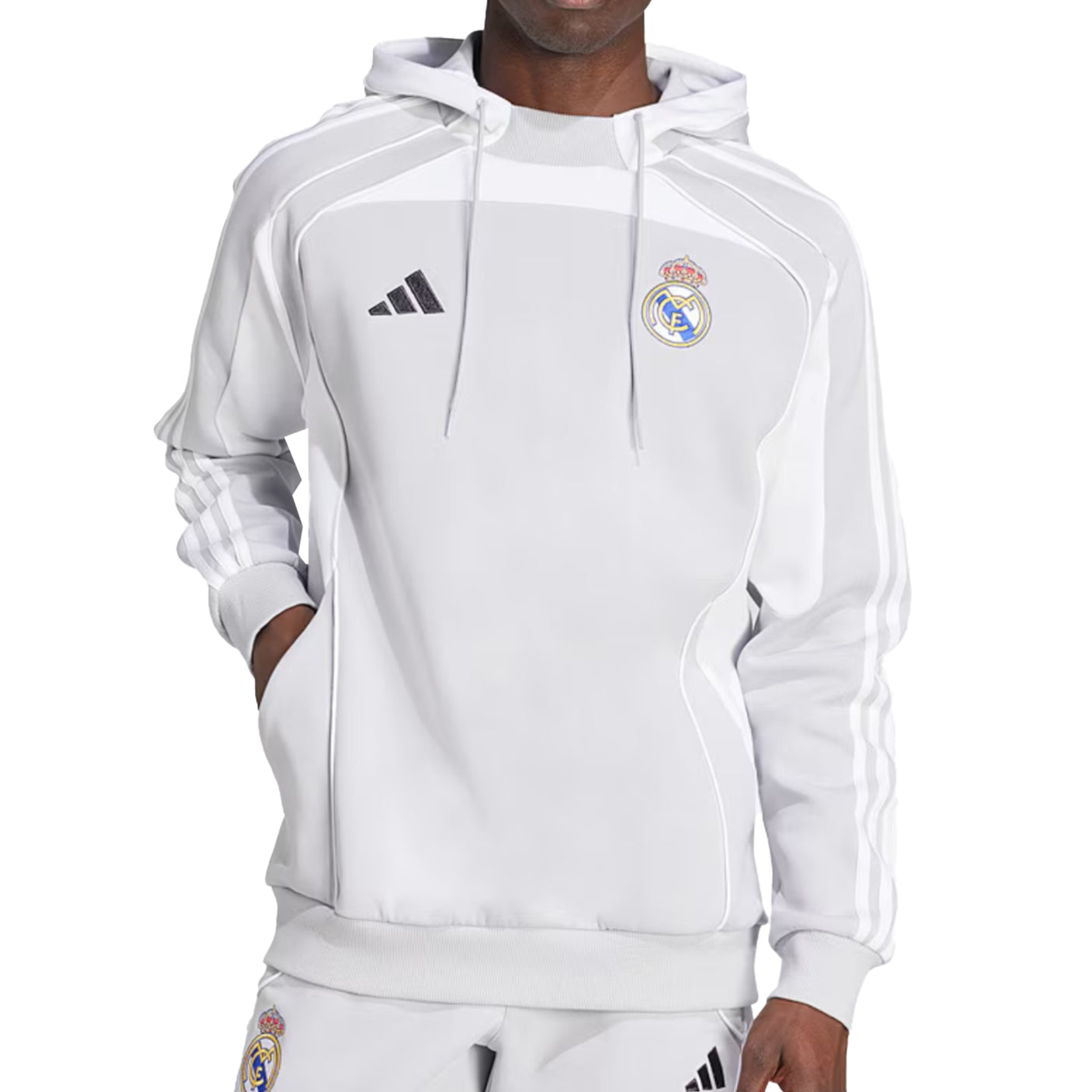 adidas Men's Real Madrid Urban Purist Hoodie White Front