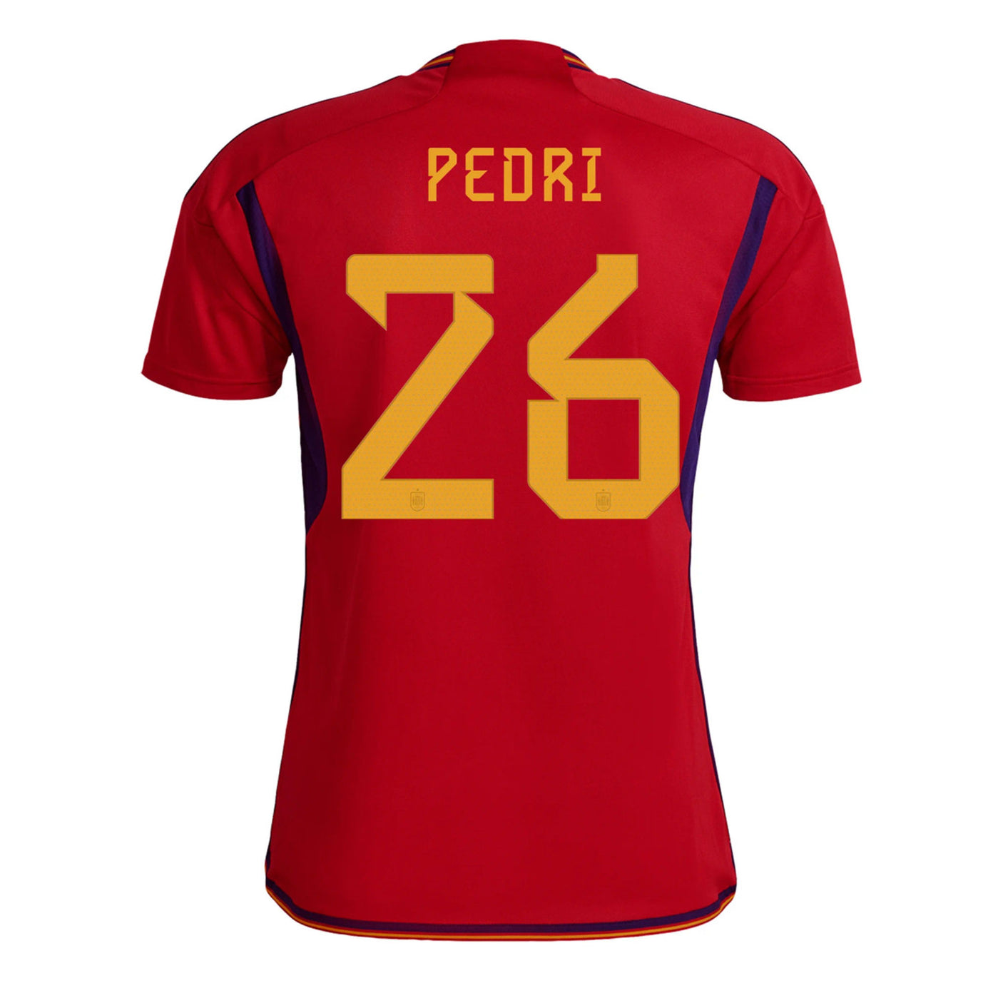 adidas Men's Spain 2022/23 Home Jersey w/ Pedri #26 Printing Back