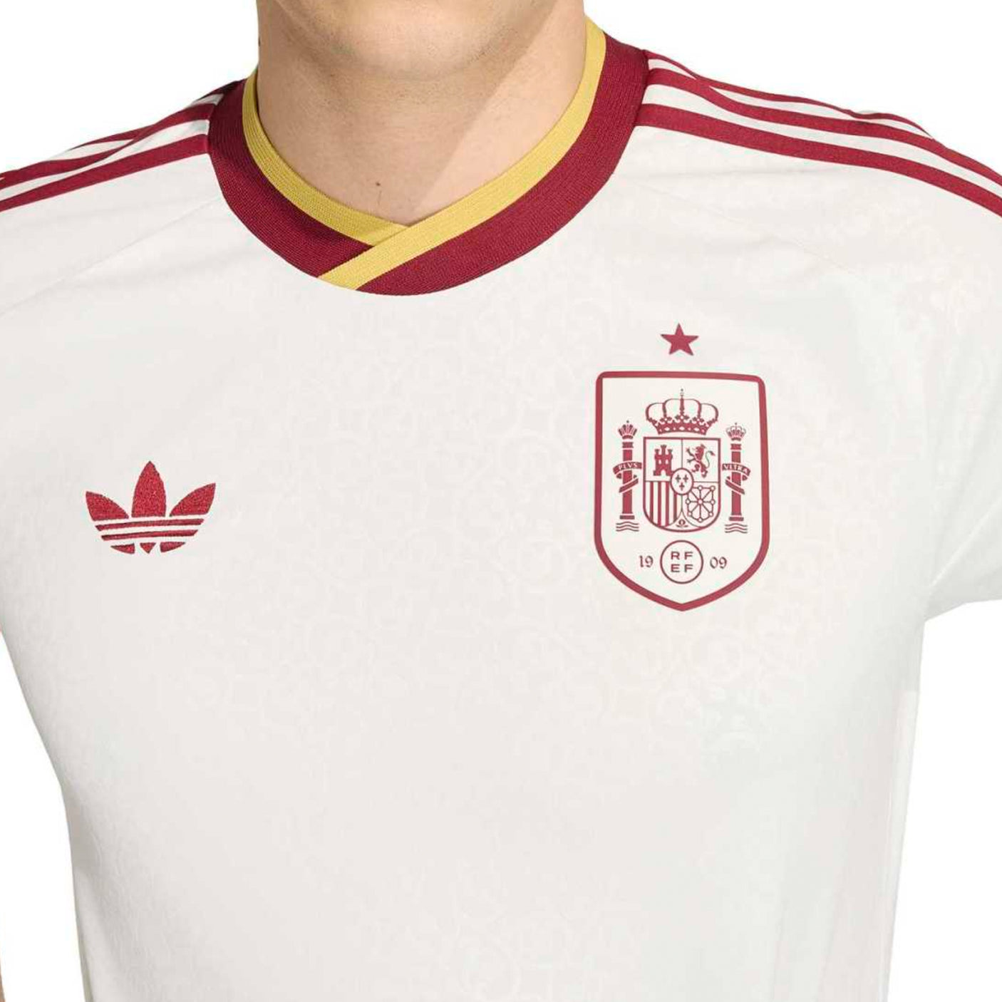 adidas Men's Spain World Cup 2026 Away Jersey White Crest