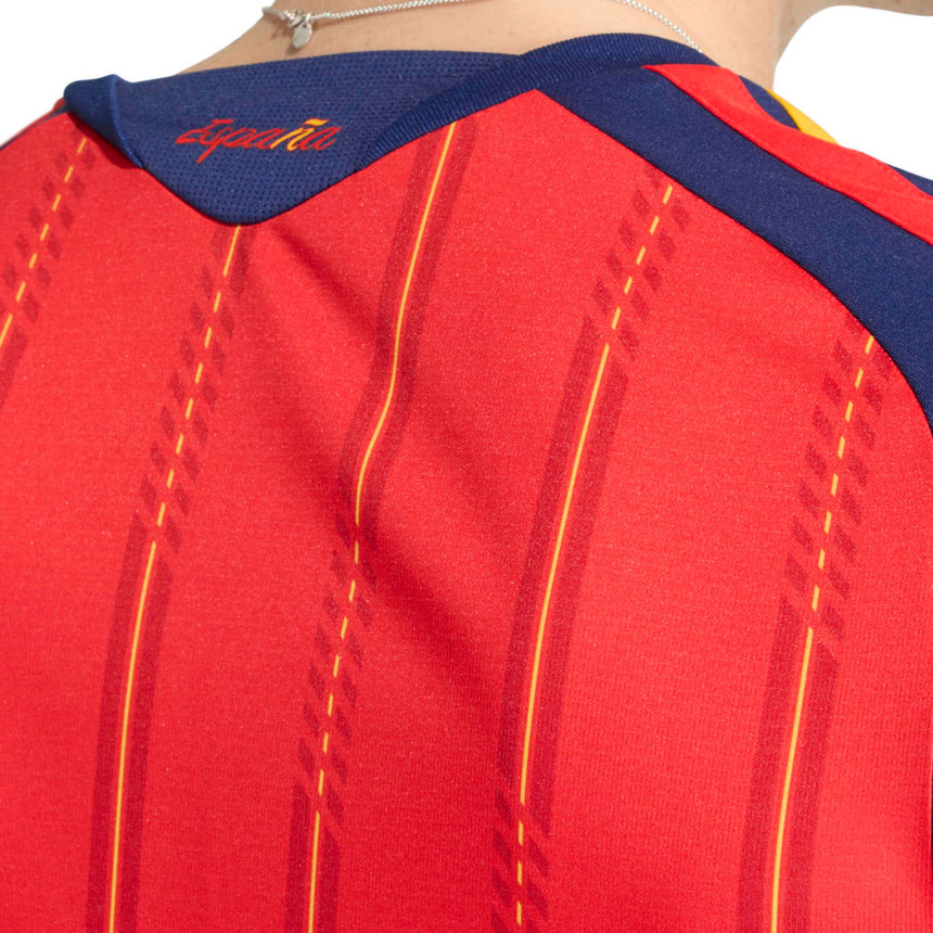 adidas Men's Spain World Cup 2026 Home Jersey Red Neck