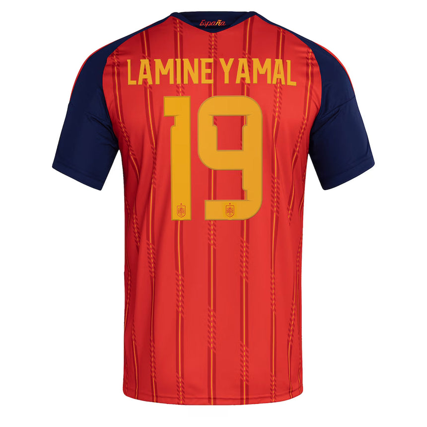 adidas Men's Spain World Cup 2026 Home Jersey w/ Lamine Yamal #19 Printing Back