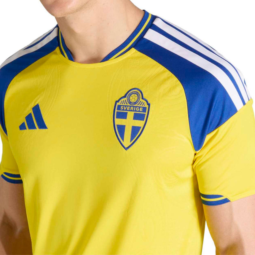 adidas Men's Sweden 2026/27 Home Jersey Yellow Crest