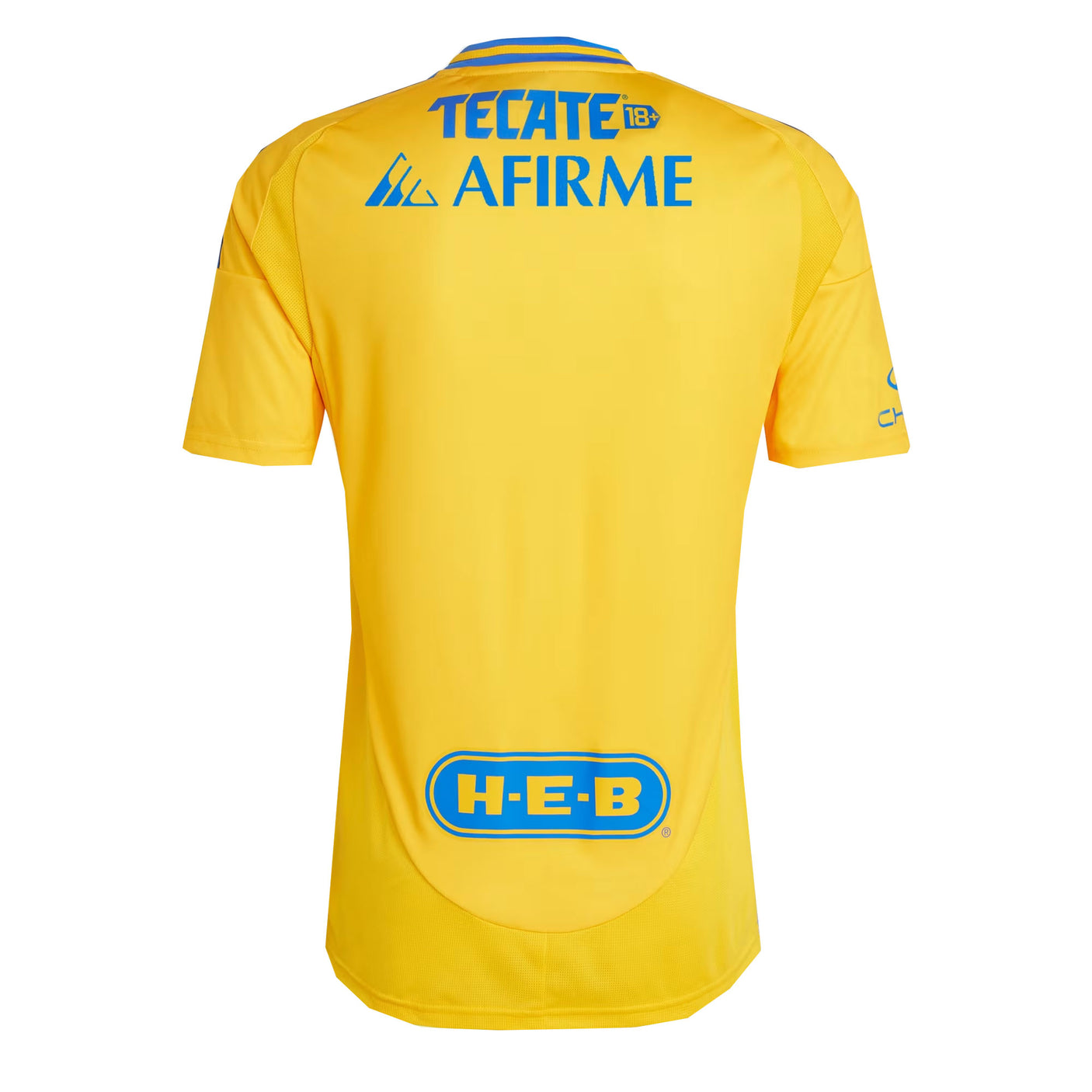 adidas Men's Tigres UANL 2024/25 Home Jersey Yellow Gold/Blue Back