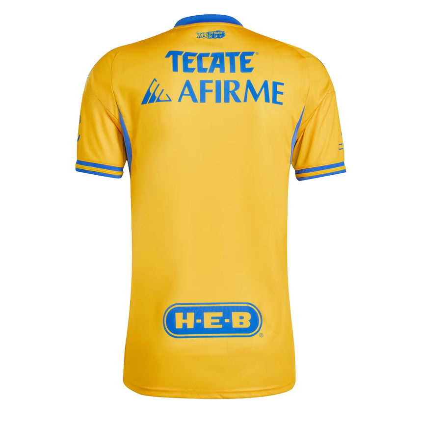 adidas Men's Tigres UANL 2025/26 Home Jersey Gold/Blue Back