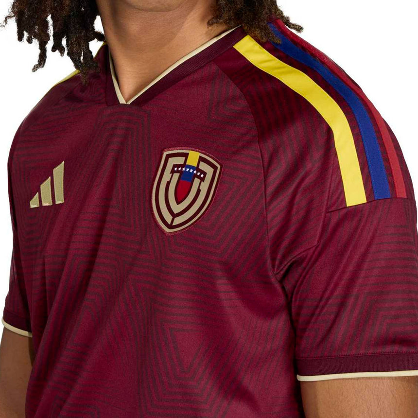 adidas Men's Venezuela World Cup 2026 Home Jersey Burgundy Crest
