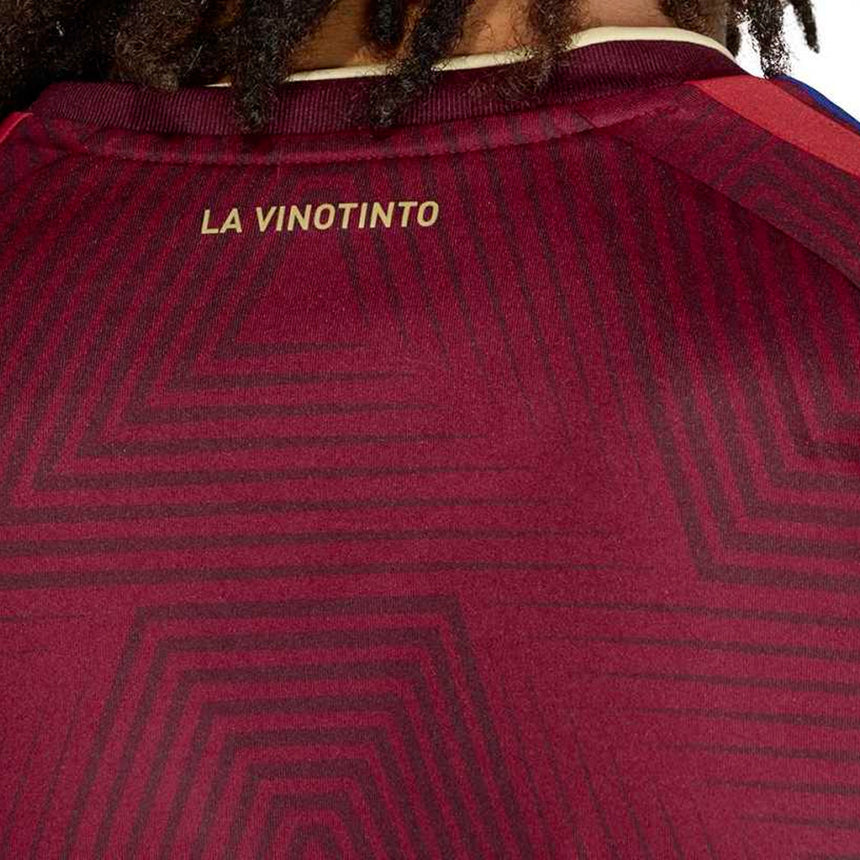 adidas Men's Venezuela World Cup 2026 Home Jersey Burgundy Neck