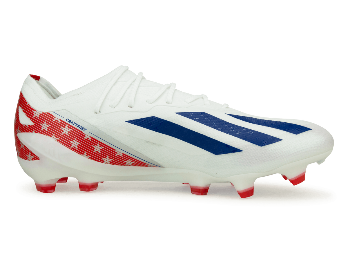 adidas Men s X Crazyfast USA.1 FG White Red Azteca Soccer