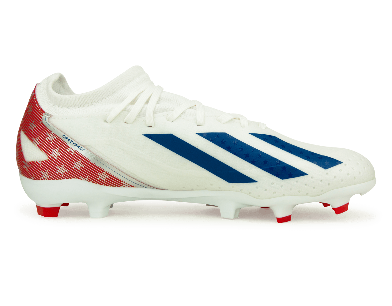 adidas Men's X Crazyfast USA.3 FG White/Red Side