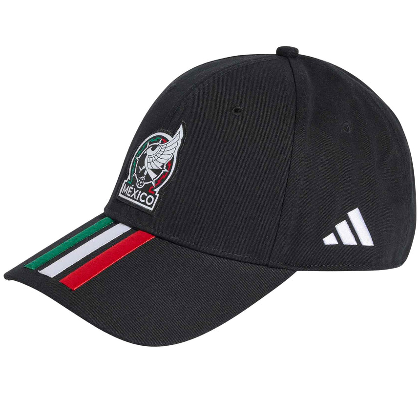 adidas Mexico 3-Stripe Baseball Cap 2026 Black Front