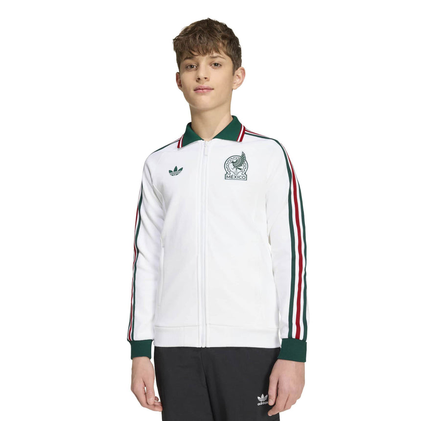 adidas Mexico Kids Away Anthem 2026 Jacket White Model