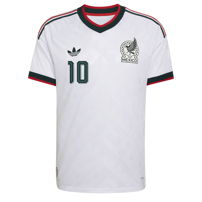 adidas Mexico Men's Away Climacool+ 2026 Jersey w/ A. Vega #10 White Front