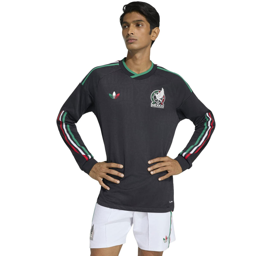 adidas Mexico Men's Third Climacool+ Long Sleeve 2026 Jersey Black Model