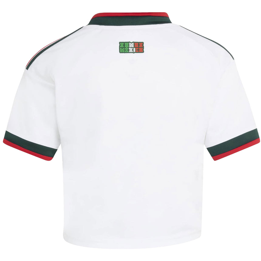 adidas Mexico Women's Away Cropped 2026 Jersey White Back