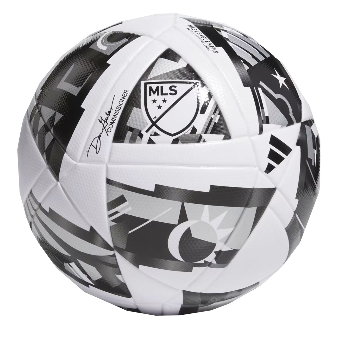 adidas MLS 24 League NFHS Ball White/Black Front