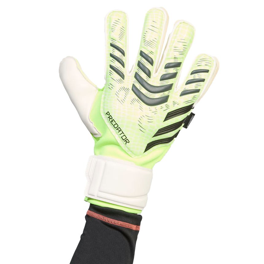 adidas Predator GL Match Fingersave Goalkeeper Gloves White/Green/Black Front