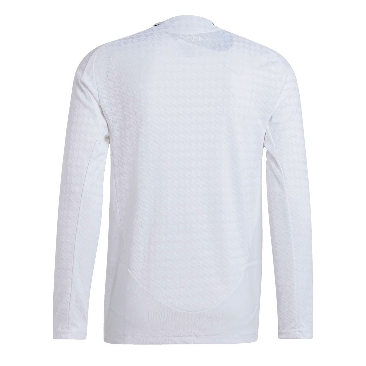 adidas Men's Real Madrid 2024/25 Authentic Home Long Sleeve Jersey White/Black Back