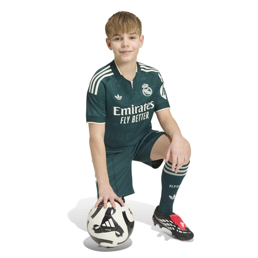 adidas Real Madrid Kid's Away Stadium 2026/27 Jersey Green Model