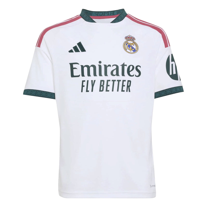 adidas Real Madrid Kids Home Stadium 2026/27 Jersey w/ Mbappe #10 White Front