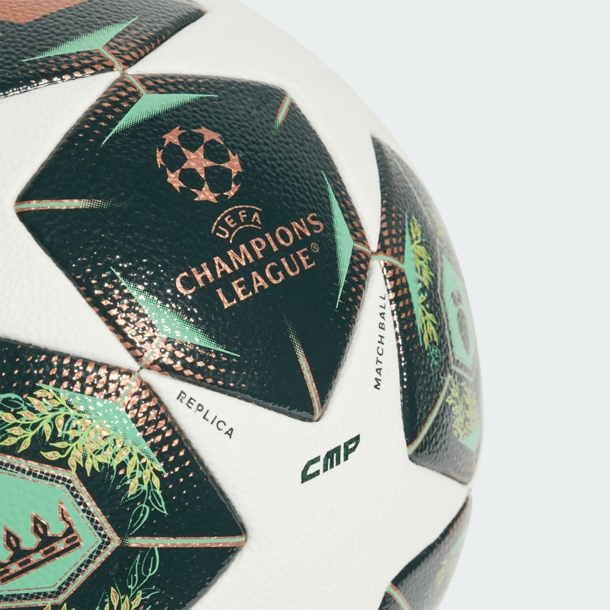 adidas UCL Competition 2025/26 Ball White/Green/Slime Detail Two
