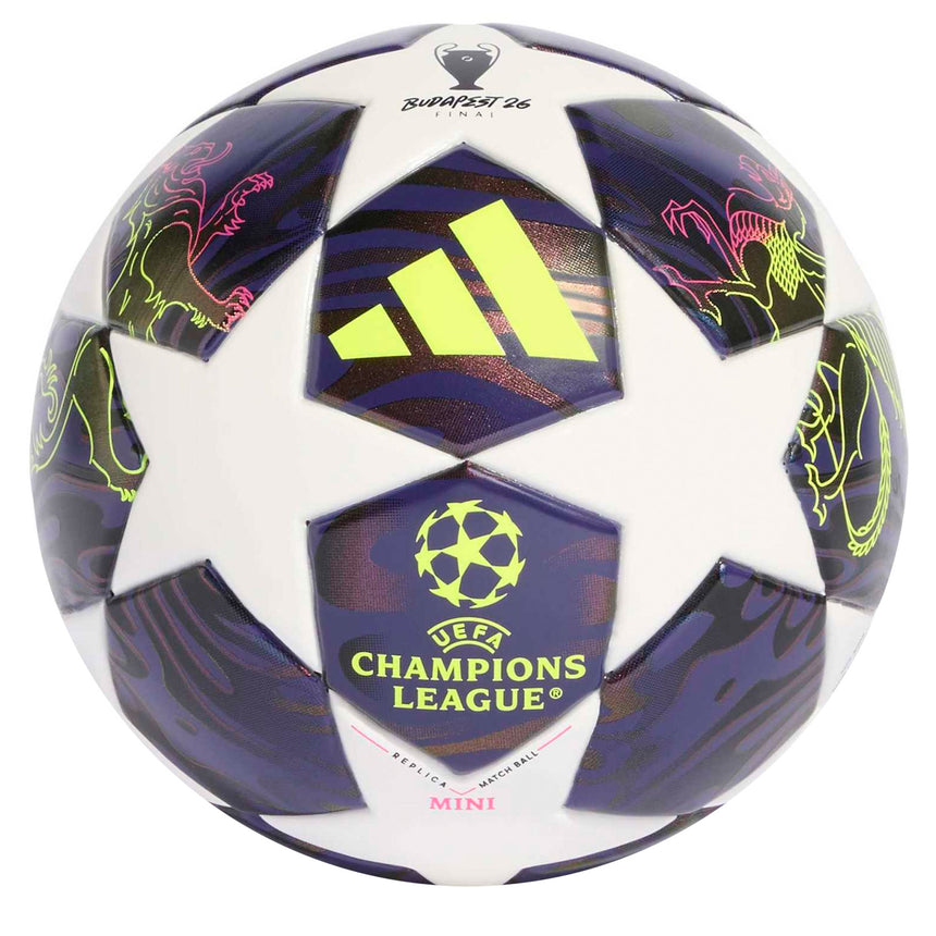 adidas UCL Mini Ball Purple/White/Yellow Front