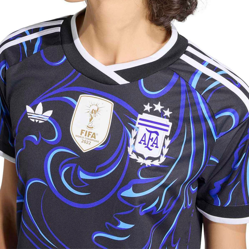 adidas Women's Argentina World Cup 2026 Away Jersey Black/Lucid Blue Crest