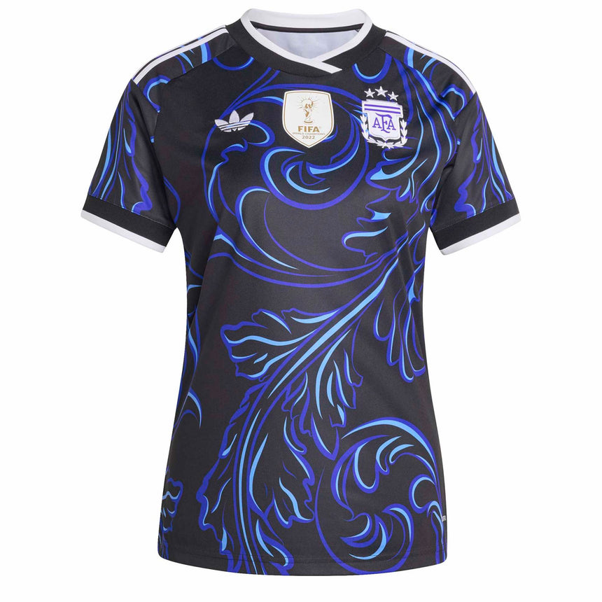 adidas Women's Argentina World Cup 2026 Away Jersey Black/Lucid Blue Front