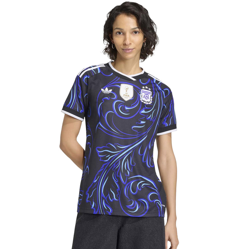 adidas Women's Argentina World Cup 2026 Away Jersey Black/Lucid Blue Model