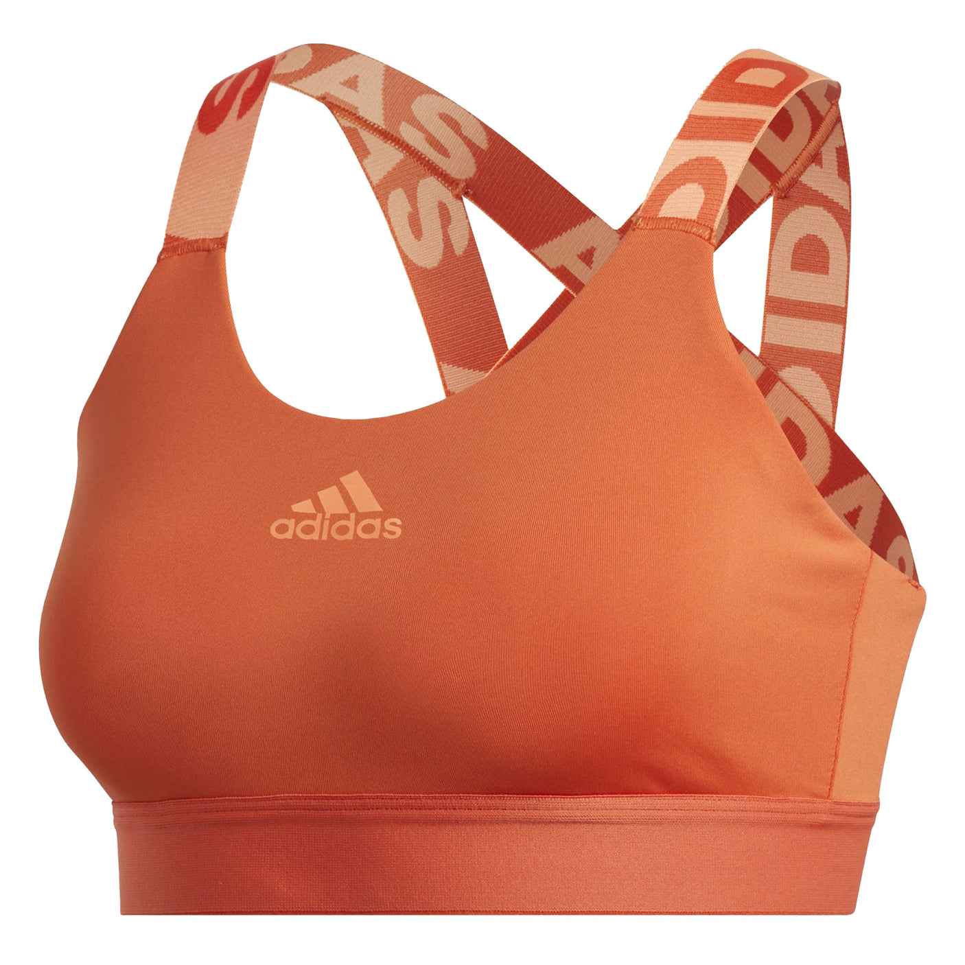 adidas Women's Don't Rest Alphaskin Padded Bra Glory Amber Front