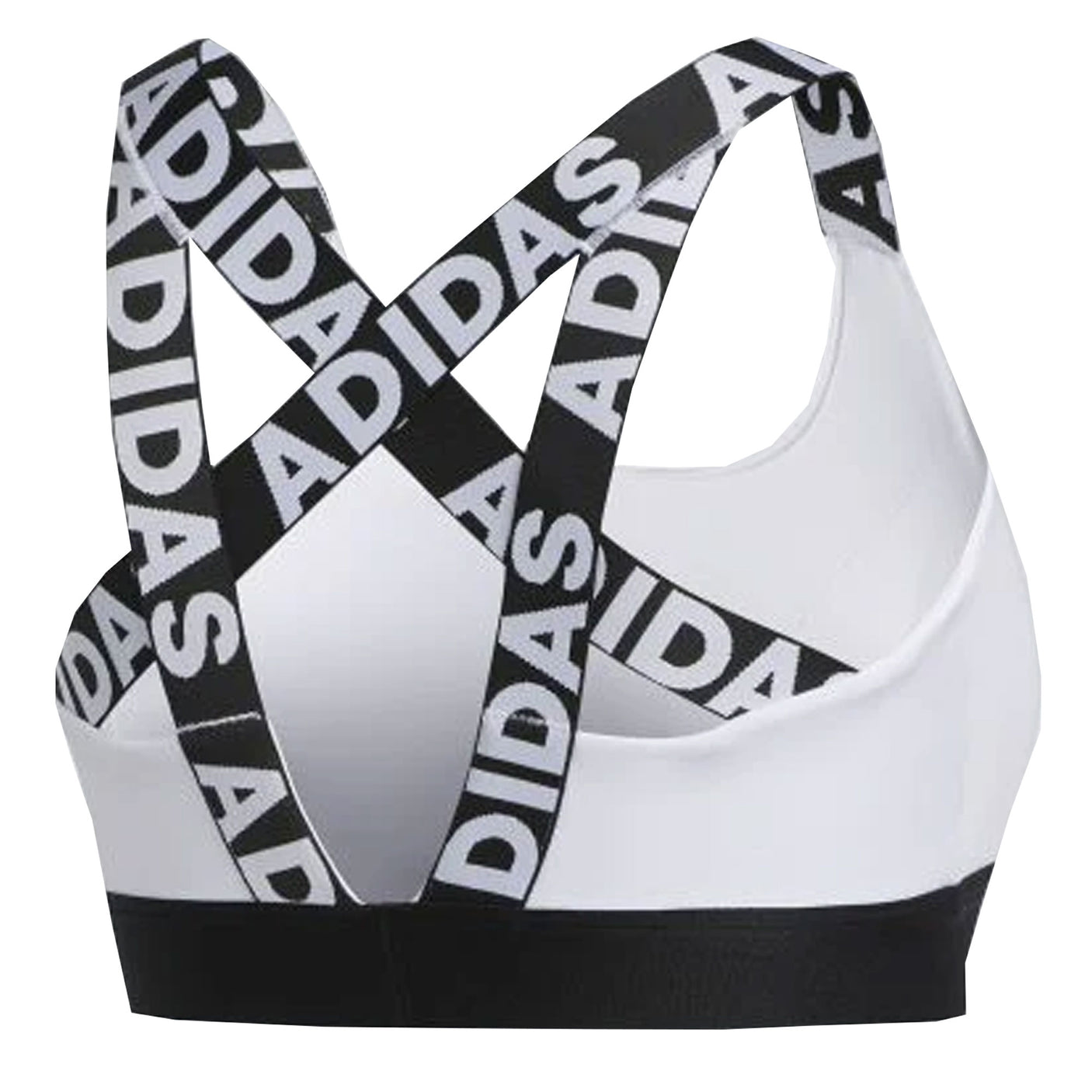 adidas Women's Don't Rest Branded Bra White/Black Back