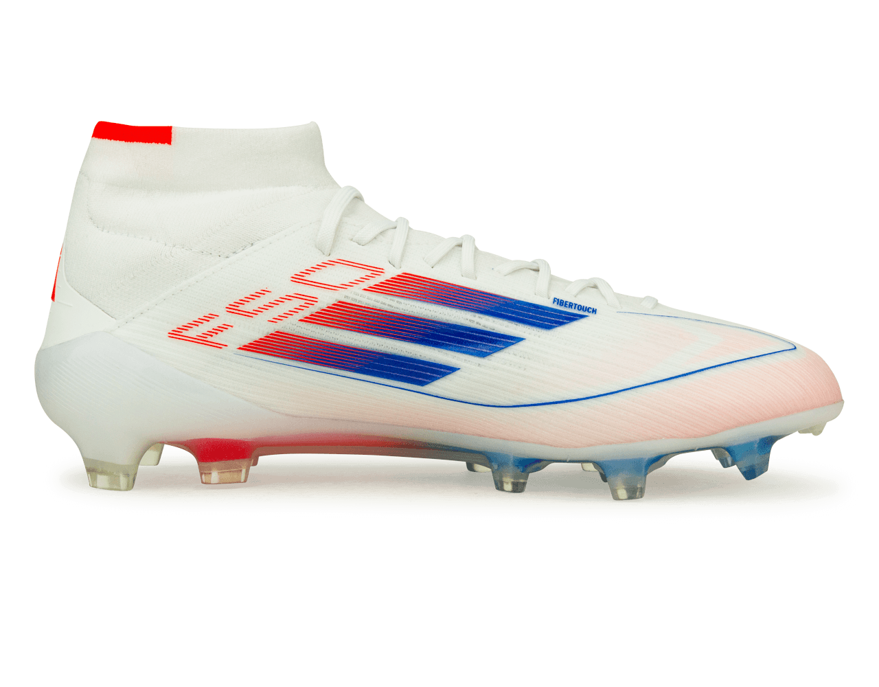 adidas Women's F50 Elite Mid FG White/Lucid Blue Side