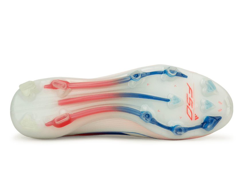 adidas Women's F50 Elite Mid FG White/Lucid Blue Sole