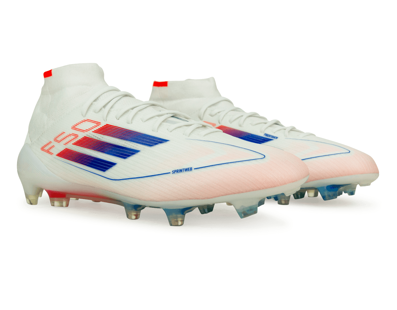 adidas Women's F50 Elite Mid FG White/Lucid Blue Together