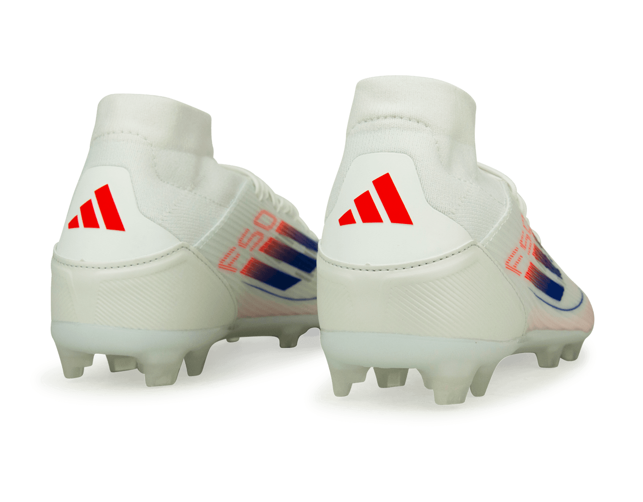 adidas Women's F50 League Mid-Cut FG/MG White/Lucid Blue Rear