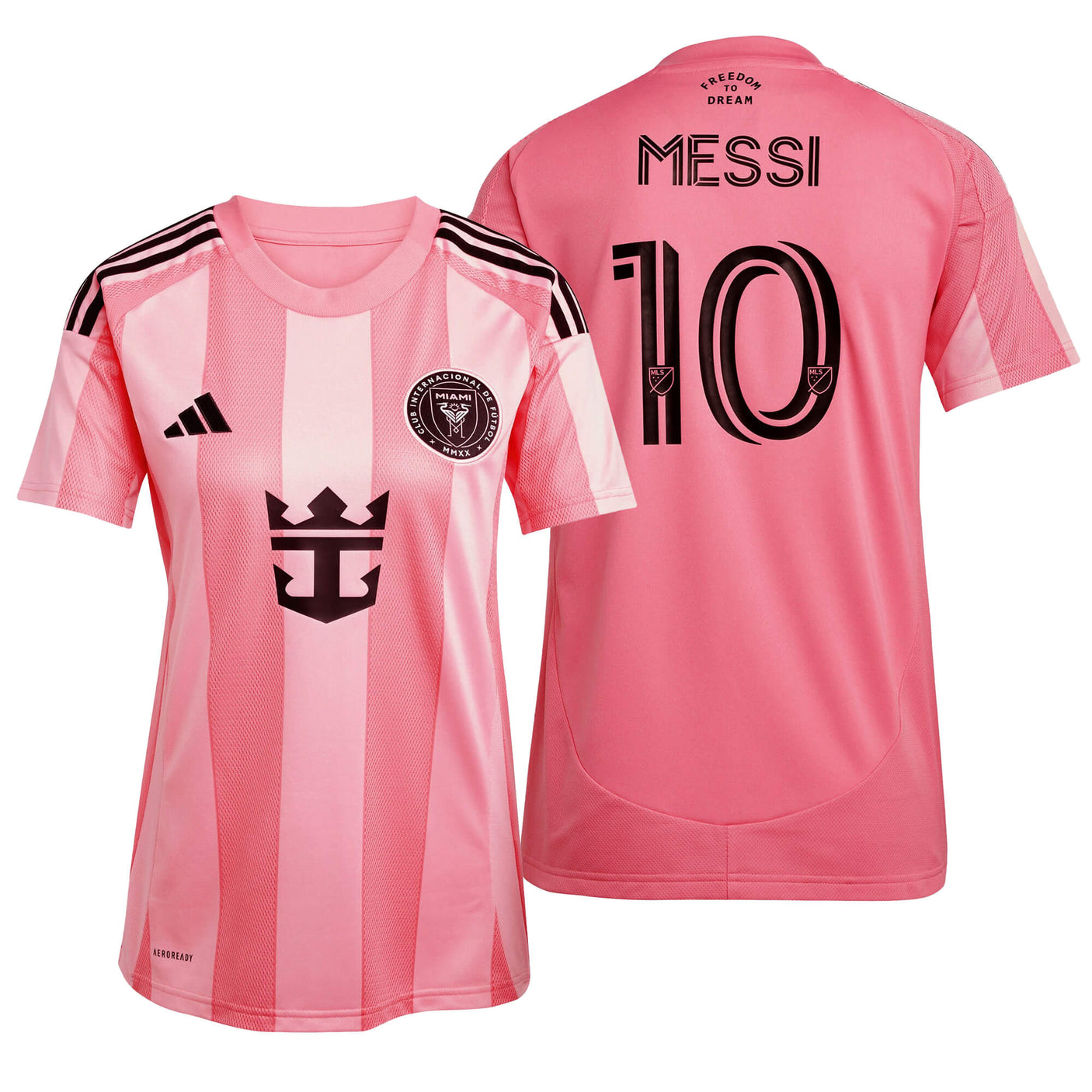 adidas Women's Inter Miami 2025/26 Home Jersey w/ Messi #10 Printing