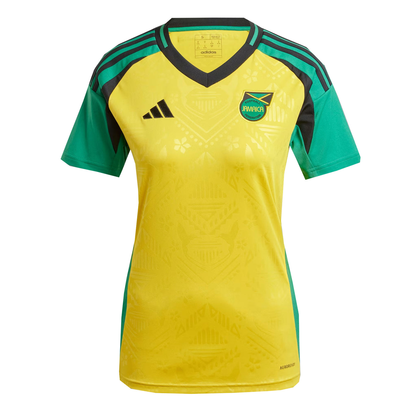 adidas Women's Jamaica 2024/25 Home Jersey Yellow/Green Front